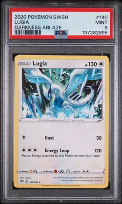 Lugia Rare PSA 9 MINT - Darkness Ablaze Pokemon 140/189 New Cert - Image 1