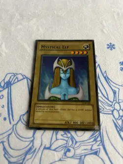 Mystical Elf LOB-062 WAVY SLIGHTLY SATURATED Unlimited Super Rare YU-GI-OH LP - Image 4