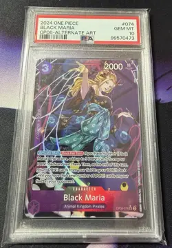 Black Maria OP08-074 Alternate Art One Piece PSA 10 - Image 1