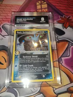 Dark Golduck Reverse Foil 35/109 ACE GRADED 8 Pokemon Card English Rocket - Image 1