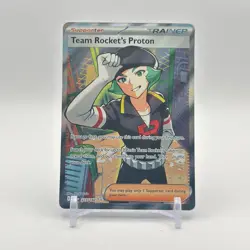 Team Rocket’s Proton 227/182 Full Art Trainer Pokemon Card Destined Rivals NM - Image 1