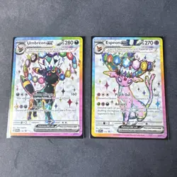 Pokemon TCG: Prismatic Evolutions. Umbreon & Espeon Ex Promo Cards - Image 1