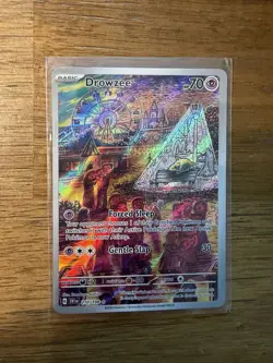 Pokemon Drowzee Scarlet & Violet Base Set IR Holo Card 210/198 - Image 1
