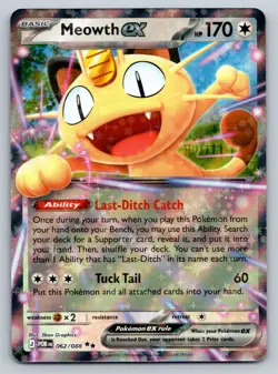 Meowth ex Holo Double Rare ME03: Perfect Order 062/088 NM - Image 1
