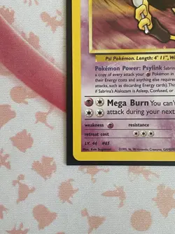 Sabrina's Alakazam 16/132 Gym Challenge Vintage Pokemon Card LP - Image 4