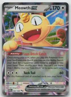 Pokemon - Meowth ex 062/088 Double Rare Holo - ME03: Perfect Order - NM - Image 1