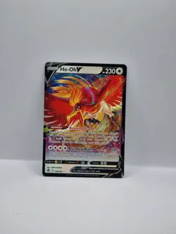 Pokemon Card Ho-Oh V 140/195 Silver Tempest Half Art Holo Rare Near Mint - Image 1