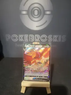 Pokemon Card Ho-Oh V 140/195 Silver Tempest Half Art Holo Rare Near Mint - Image 1