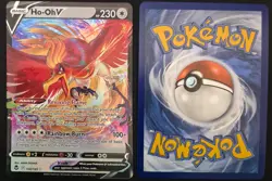 Ho-Oh V 140/195 Holo V Rare Silver Tempest Pokemon Holo Near Mint - Image 1
