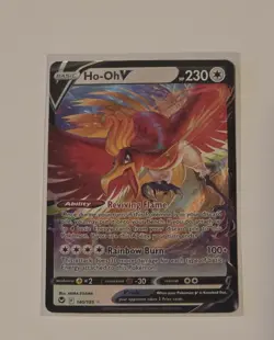 Pokemon Card Ho-Oh V 140/195 Silver Tempest Half Art Holo Rare Near Mint - Image 1