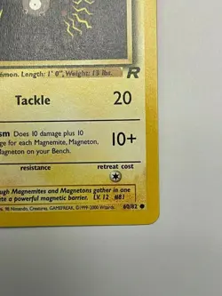 Magnemite 60/82 1st Edition Team Rocket Set Non Holo Pokemon Card NM - Image 4