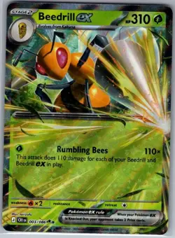 Beedrill ex 003/086 ME04: Chaos Rising - Pokemon Card - NM - Image 1