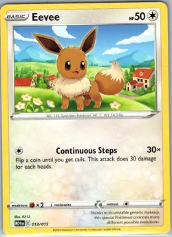 Eevee 013/015 Non Holo McDonald's Promos 2024 - Pokemon Card - NM - Image 1