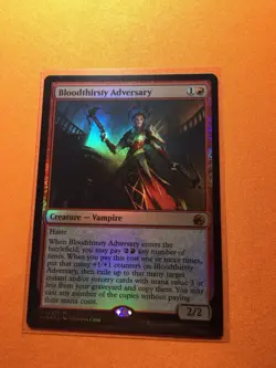 MTG Magic The Gathering Bloodthirsty Adversary Foil MID Mythic Vampire - Image 1