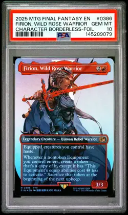 2025 MTG FINAL FANTASY #0386 FIRION, WILD ROSE WARRIOR PSA 10 - Image 1