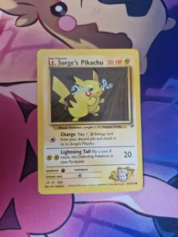 Lt. Surge's Pikachu 81/132 Gym Heroes Wotc Pokemon Card - Image 1