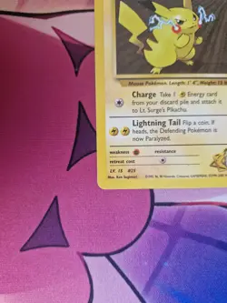 Lt. Surge's Pikachu 81/132 Gym Heroes Wotc Pokemon Card - Image 5