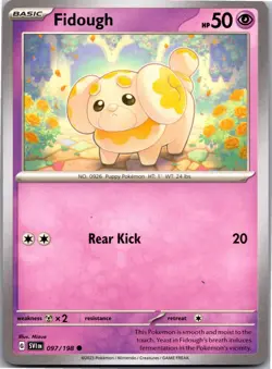 Fidough 097/198 Common Scarlet & Violet Pokemon Near Mint - Image 1