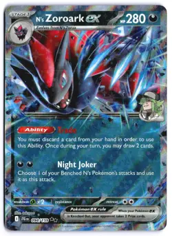 N's Zoroark ex - 098/159 098/159 Double Rare SV09: Journey Together Holofoil ... - Image 1