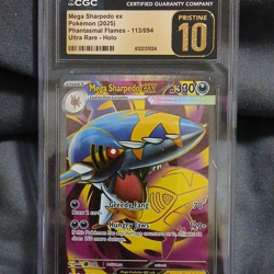 Mega Sharpedo EX CGC 10 Pokemon TCG Holo Ultra Rare 113/094 HP 330 English - Image 1