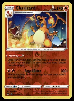 CHARIZARD - 025/185 Rare Reverse Holo Vivid Voltage Pokemon NM - Image 1