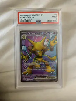 Pokemon TCG Alakazam EX 188/165 Ultra Rare Scarlet & Violet 151 Psa Mint 9 - Image 1