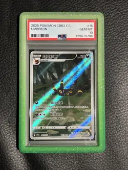 Umbreon Pokemon Simplified Chinese Cbb2 C-Gem Pack Vol 2 15 Pokemon PSA 10 - Image 1