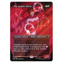 MTG - Marvel Super Heroes The Scarlet Witch Borderless Logo Card 0368 - FOIL - Image 1