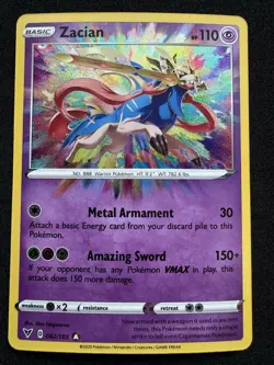 Zacian Vivid Voltage 082/185 Swsh04 English Pokemon Card 2020 - Image 1