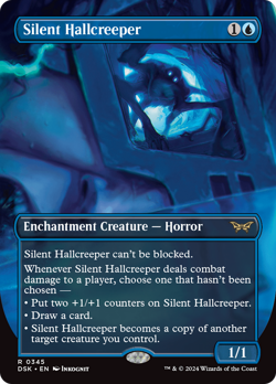 Silent Hallcreeper (Borderless) [Duskmourn: House of Horror] Foil Near Mint - Image 1