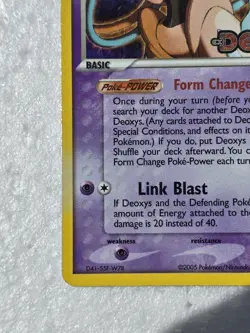 Deoxys Normal Forme 16/107 Reverse Holo Rare Stamped EX Deoxys Pokemon 2005 LP - Image 3