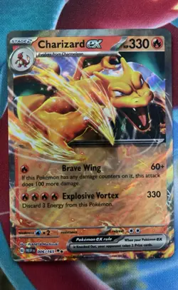Pokemon TCG Charizard ex 006/165 SV 151 Full Art Holo Eng DR - Image 1