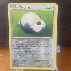 2014 POKEMON SNORLAX 80/106 XY FLASHFIRE- RARE -REVERSE HOLO- LP (Excellent) - Image 1