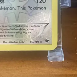 2014 POKEMON SNORLAX 80/106 XY FLASHFIRE- RARE -REVERSE HOLO- LP (Excellent) - Image 4