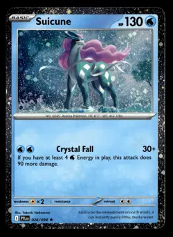 Suicune 026/094 Cosmos Holo Phantasmal Flames Promo Pokemon Card - Image 2