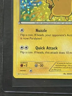 Pikachu 5/12 McDonald's Collection 2013 EN Holo Promo 60 HP Nuzzle Pokemon (NM) - Image 5