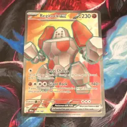 Pokemon Regirock ex 214/182 Sv10 Destined Rivals Holo Full Art Ultra Rare Eng - Image 1