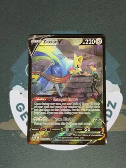 Pokemon TCG Zacian v TG21/TG30 Sword&Shield Astral Radiance Trainer Gallery NM - Image 1
