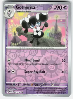 Gothorita 091/193 Uncommon Paldea Evolved Pokemon Reverse Holo Near Mint - Image 1
