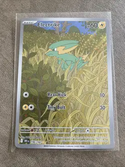 Pokemon TCG Electrike Card Illustration Destined Rivals 196/182 - Image 1