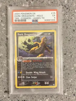 Pokemon TCG Dark Dragonite Cosmos Holo James TD 15/109 PSA 5 - Image 1