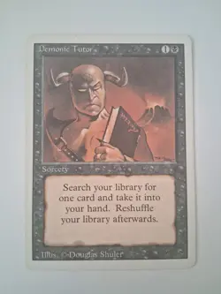 Magic the Gathering Demonic Tutor Revised Edition Regular Card - Image 1