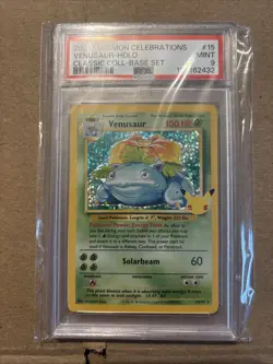 2021 TCG Pokemon Venusaur Holo Card #15/102 Celebrations Series - Image 1