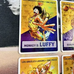 One Piece x LA Lakers Basketball Design 10 Holo Card Set Custom/Fan-Art - Image 3