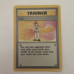 Pokemon TCG Lass 75/102 Base Set Rare Regular Trainer 1999 EN Sugimori WOTC - Image 1