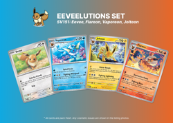 Pokemon 151 - 4 Card Eevee Set | Jolteon Flareon Vaporeon - Holo Rare Near Mint - Image 1
