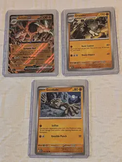 Pokemon TCG 151 - Golem Ex Set - Holo Double Rare Set - 74 & 75 & 76 / 165 - Image 1