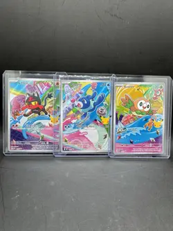 Pokemon TCG First Partner Illustration Series 1 Rowlet Litten Popplio - Image 1