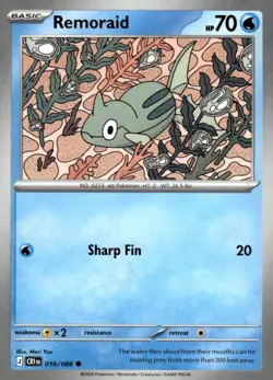 Remoraid 016/086 Common Chaos Rising Pokemon Near Mint - Image 1