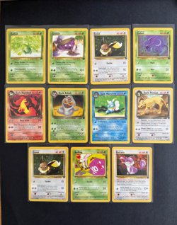 Pokemon non holo Team Rocket Job Lot Dark Arbok 19/82 etc etc 11 cards near Mint - Image 1